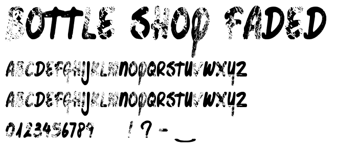 Bottle Shop Faded font